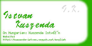 istvan kuszenda business card